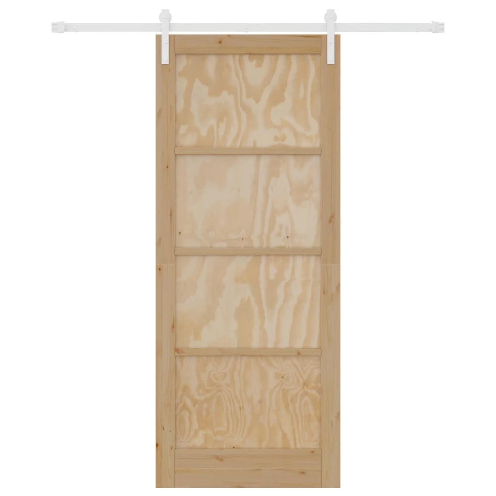 Porta scorrevole Naturale e Bianco 86 x 211 cm 3445421