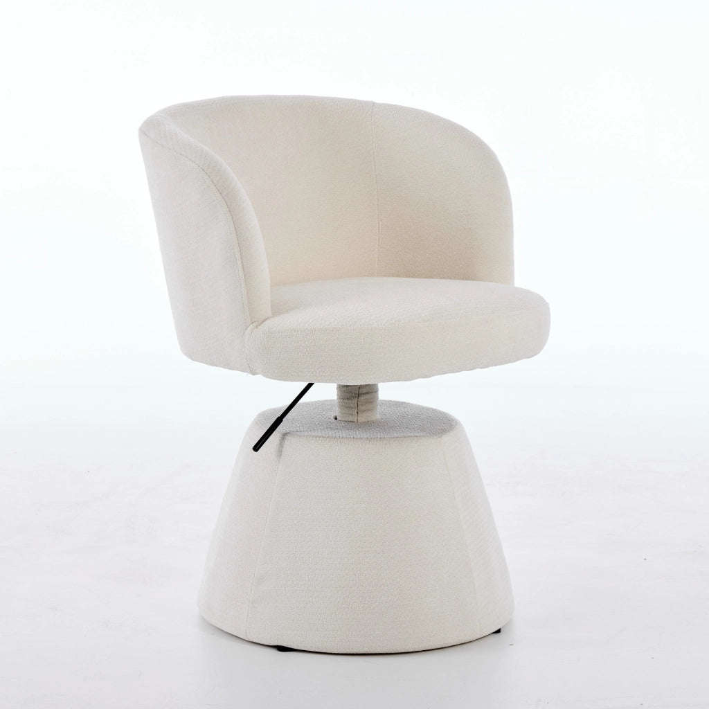 Sgabello da bar girevole a 360¡ã regolabile in altezza, sedia da pranzo rotonda moderna rivestita in ciniglia, sedia ergonomica di design per camera da