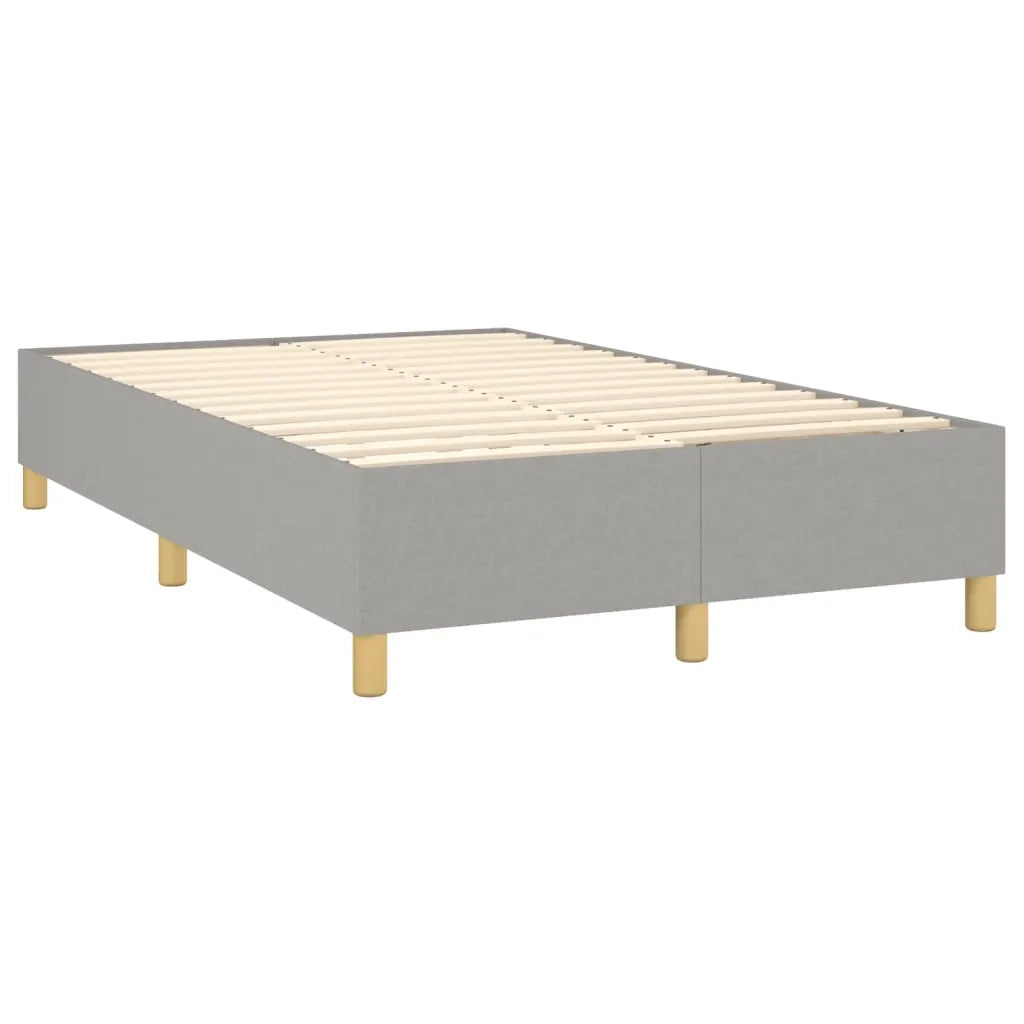 Giroletto a Molle con Materasso Grigio Chiaro 120x200cm Tessuto 3137141