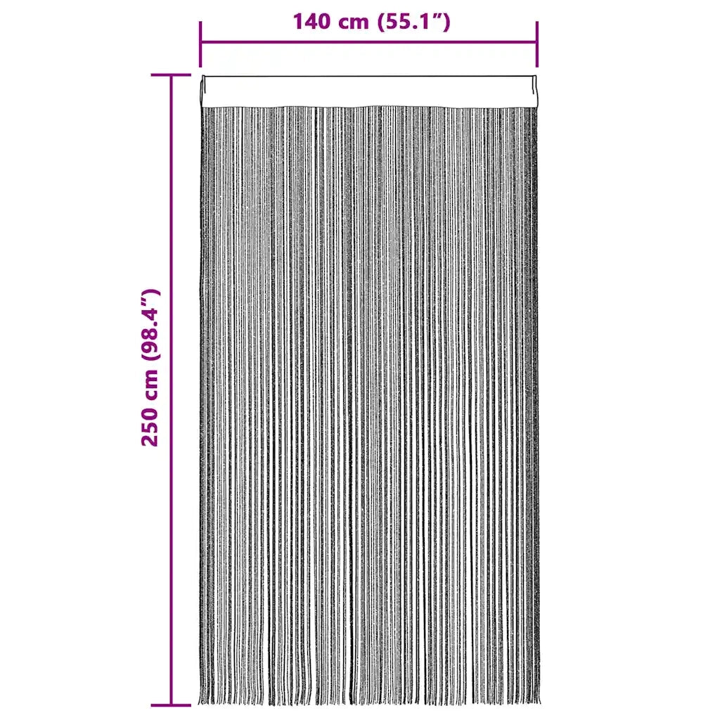 Tende a Filo 2 pz Multicolore 140x250 cm 4102038