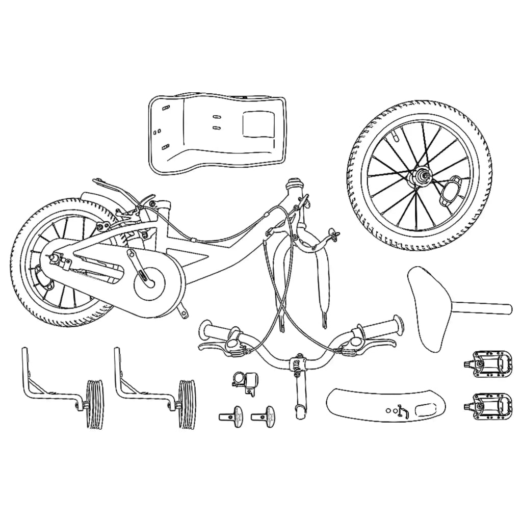 Bicicletta per Bambini 16 Pollici per bambini di 4-6 anni Rosa 42009458