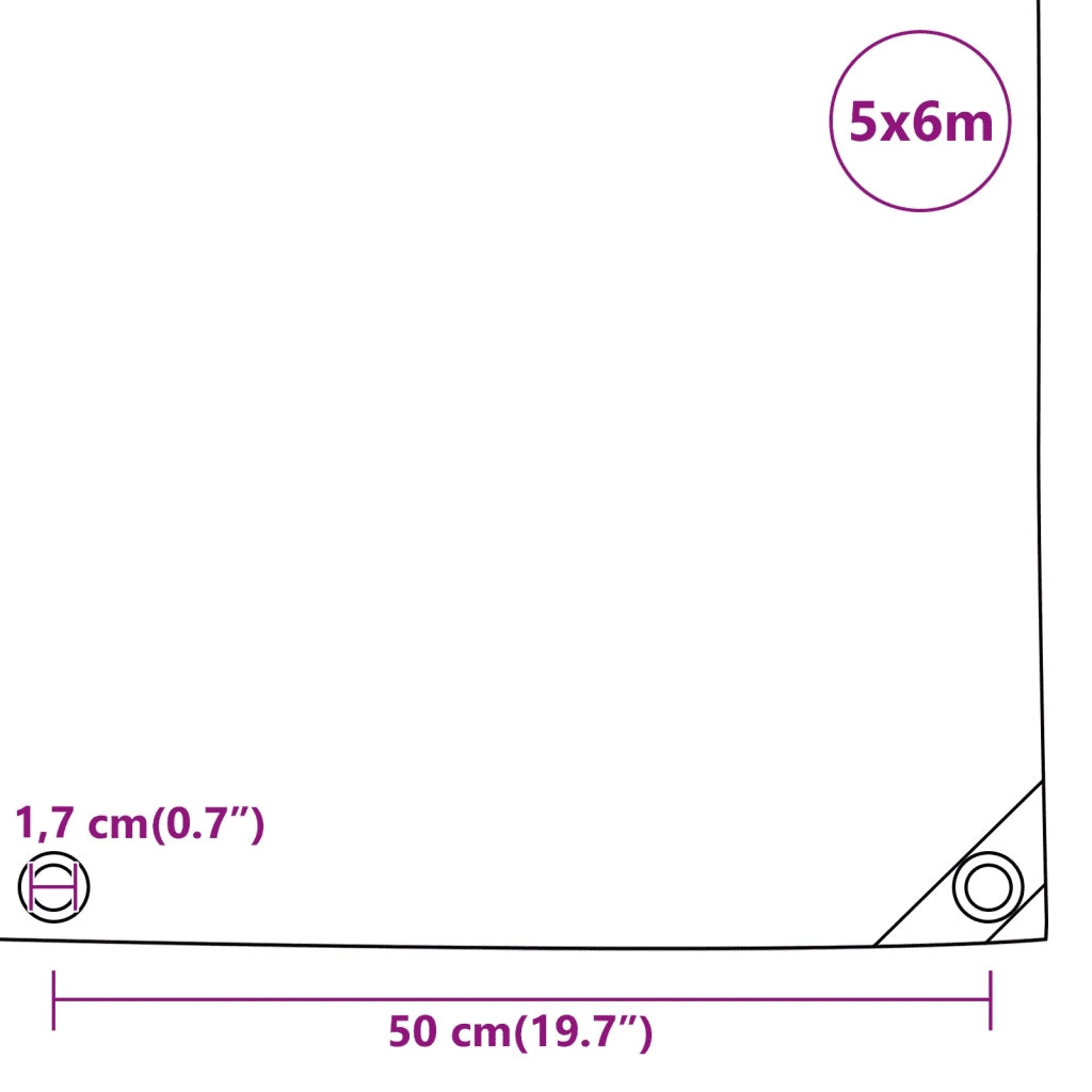 Telone Grigio 5x6 m 650 g/m² 156047
