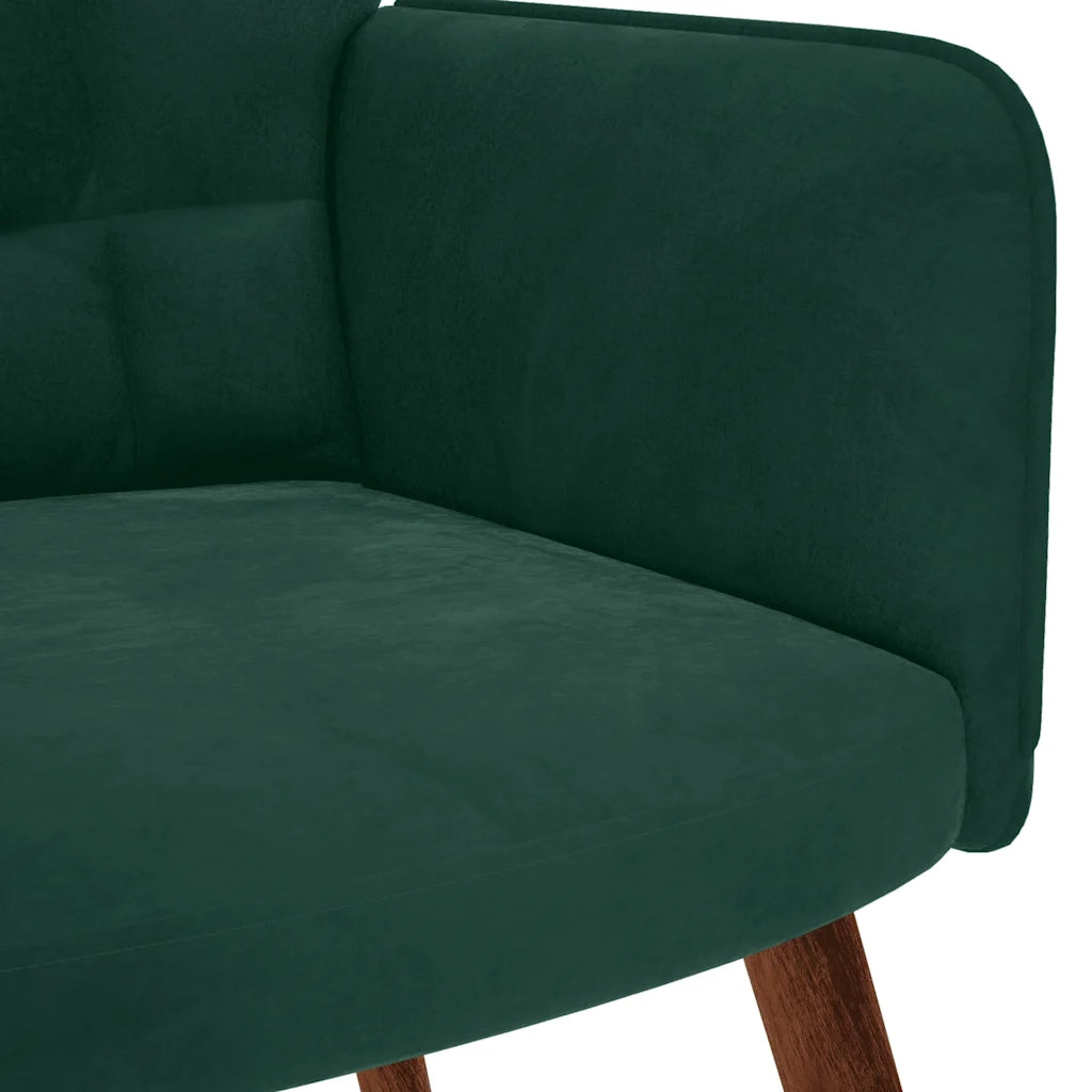 Sedia Relax Verde Scuro in Velluto 4016812
