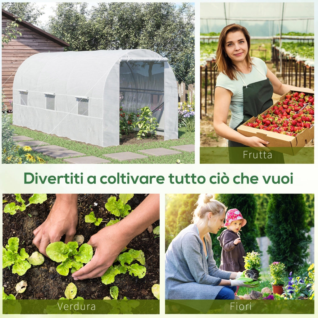 Serra da Giardino a Tunnel ¨C Zephmum ¨C Bianco 4.5x2x2m