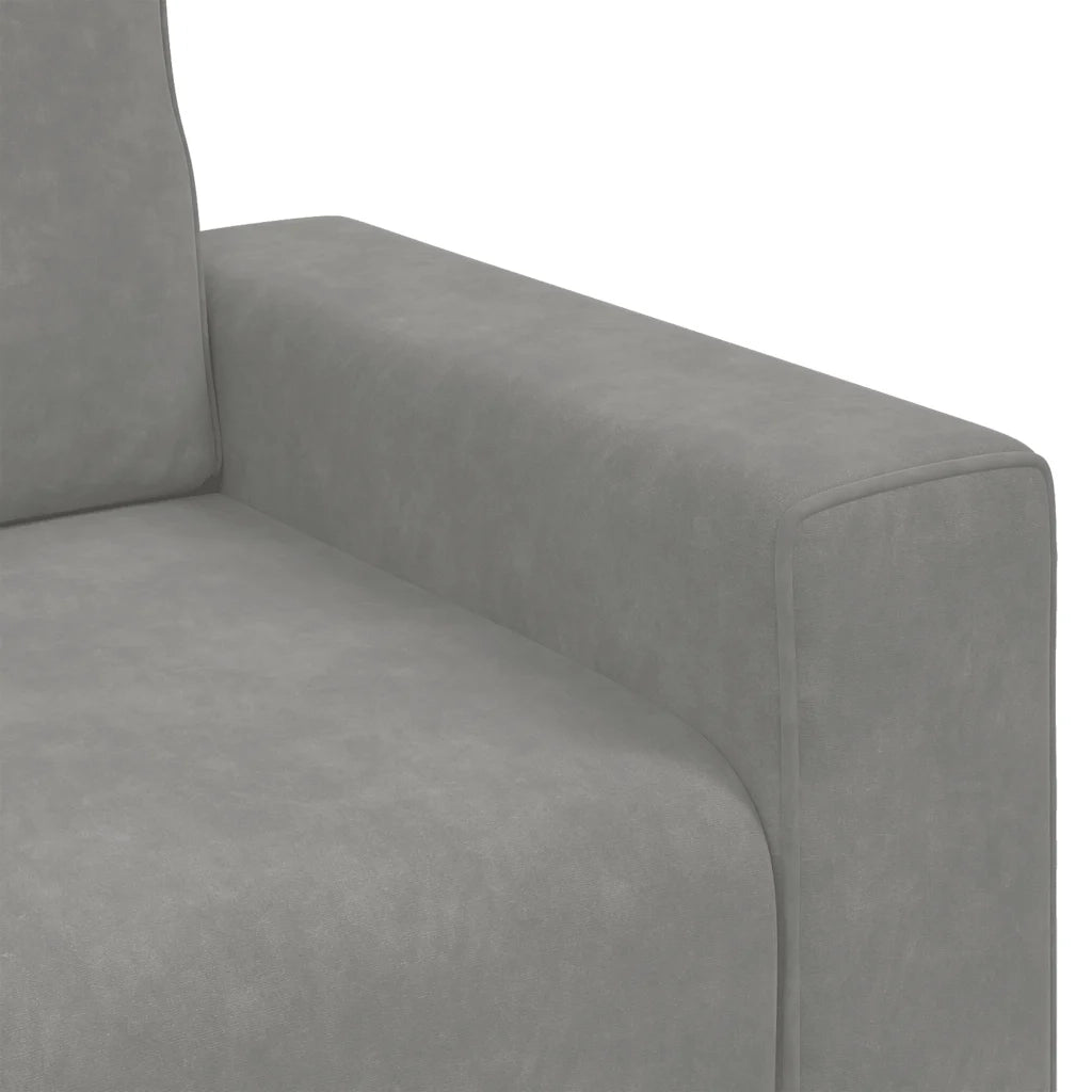 Divano Sedia Grigio Chiaro 100x77x82 cm Velluto 4105247