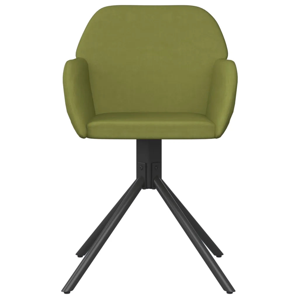 Sedie da Pranzo Girevoli 2 pz Verde Chiaro in Velluto 344743
