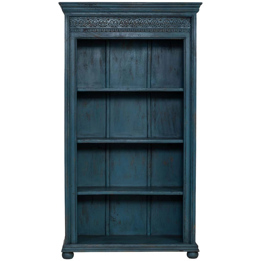 Libreria in legno blu 100x40x180h cm