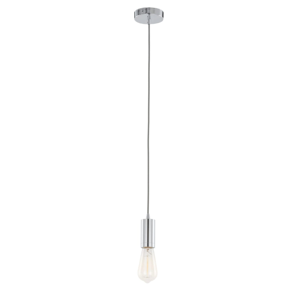 Lampada a sospensione Italux Moderna cromata E27 Ø4,7