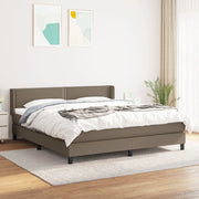 Giroletto a Molle con Materasso Tortora 180x200 cm in Tessuto 3129653