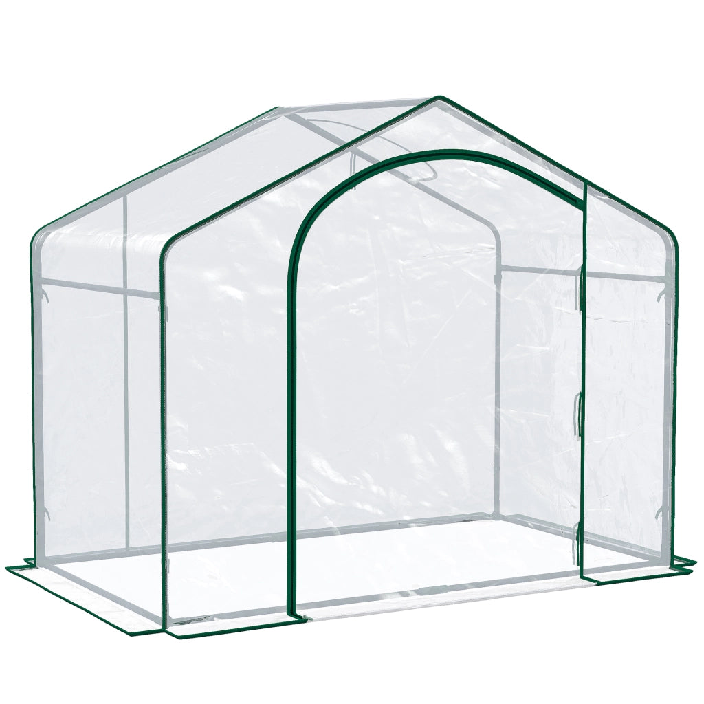 Serra da Giardino Esterno ¨C Minimal ¨C Plastica Acciaio Trasparente 180x100x152 cm