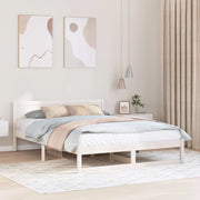Struttura del letto-Giroletto-Rete del Letto Bianco 150 x 200 cm Pino massello 601715