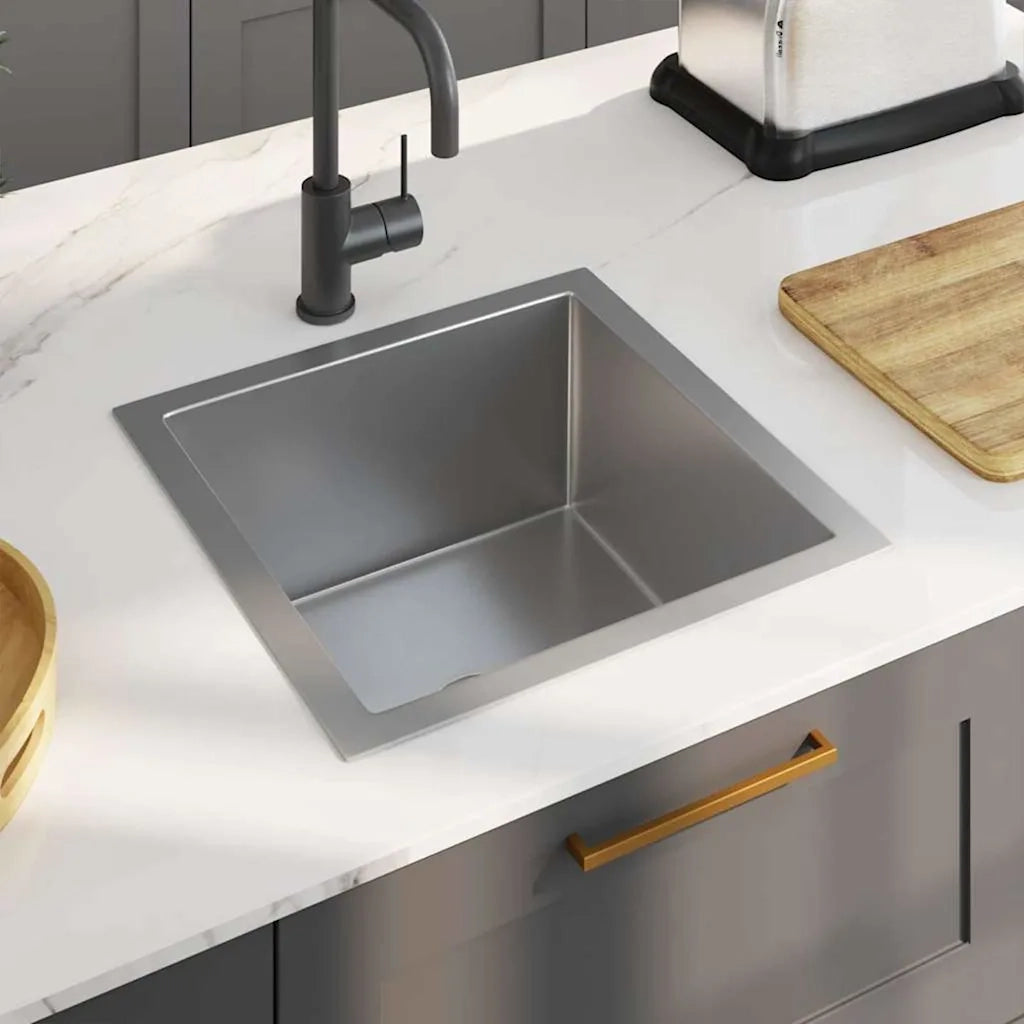 Lavello da Cucina Lavorato a Mano in Acciaio Inox CFW4889838