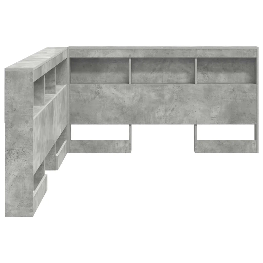 Testata contenitore Grigio cemento 135 cm Legno multistrato 3335552