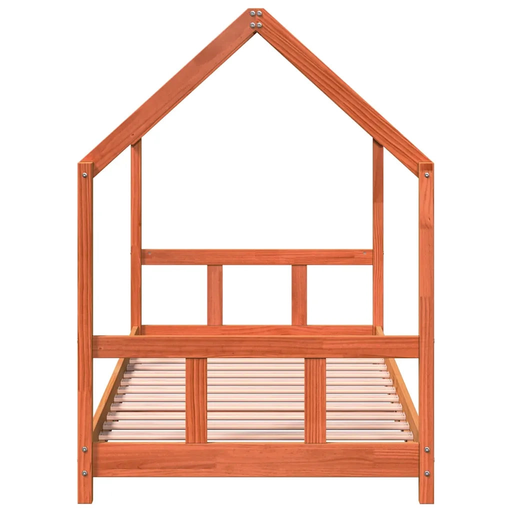 Giroletto per Bambini Marrone Cera 90x190cm Legno Massello Pino