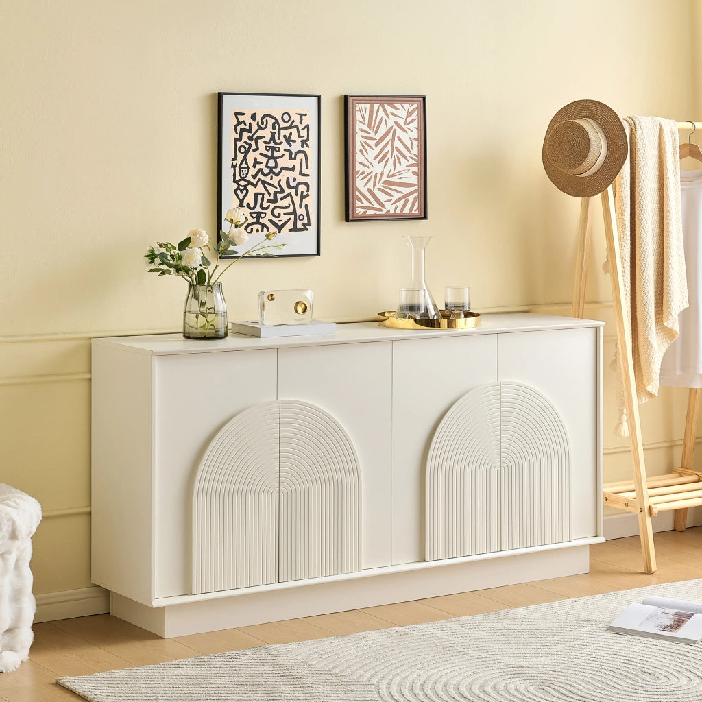 SIDEBOARD 160x38x80 cm Bianco MDF a 4 ante