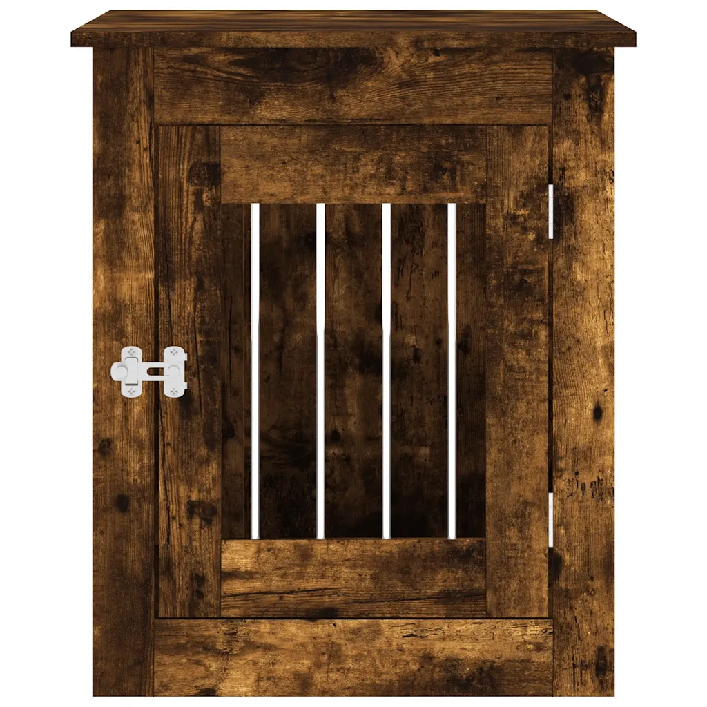 Gabbia Cani da Arredamento Rovere Fumo 55x75x65cm Multistrato 838320
