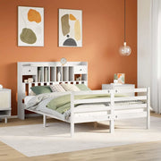 Letto Libreria senza Materasso Bianco 140x190 cm Legno di Pino 3321931