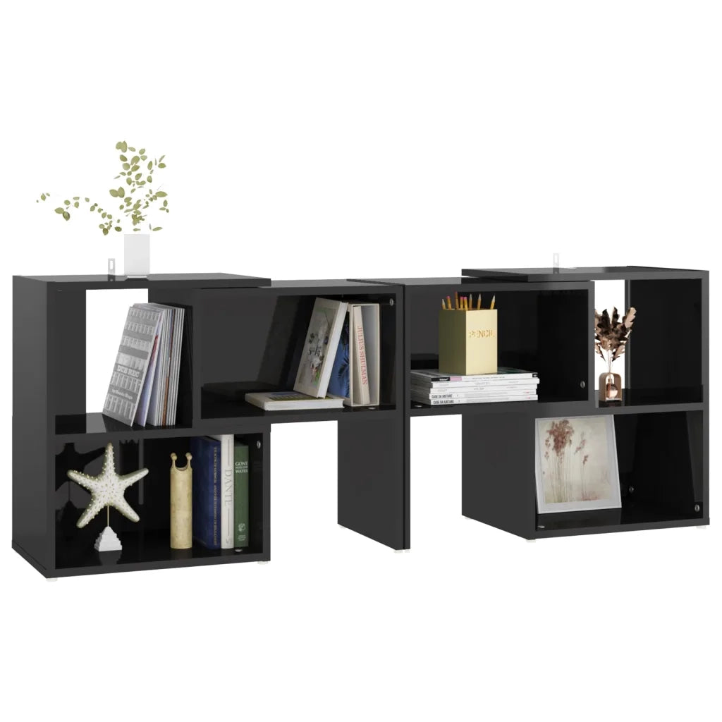 Mobile Porta TV-Mobile per TV-Credenza TV Nero Lucido 104x30x52 cm in Legno Multistrato