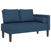 Chaise Longue con Cuscini Blu in Tessuto CFW8611052