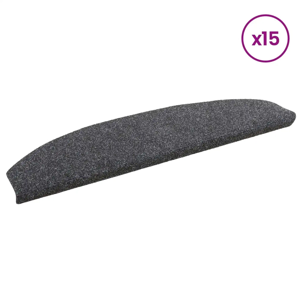 Tappetini per scale autoadesivi 15 pz | Gradini per Scale Grigio Scuro