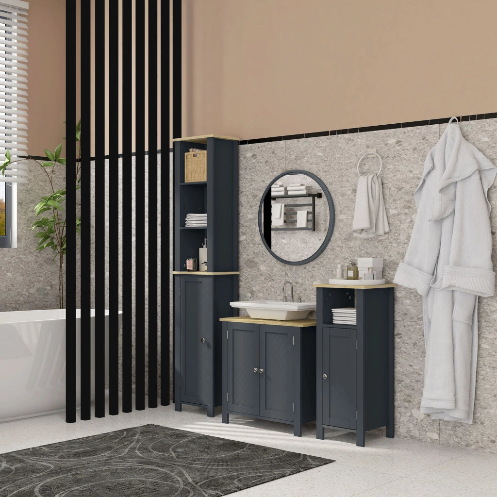 Mobile Sottolavabo ¨C Xylo ¨C Truciolato MDF 2 Ante Ripiano Regolabile 60x30x60 cm Grigio