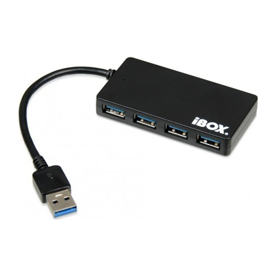 Hub interfaccia USB 3.2 Gen 1 (3.1 Gen 1) Type-A iBox IUH3F56 5000 Mbit/s Nero