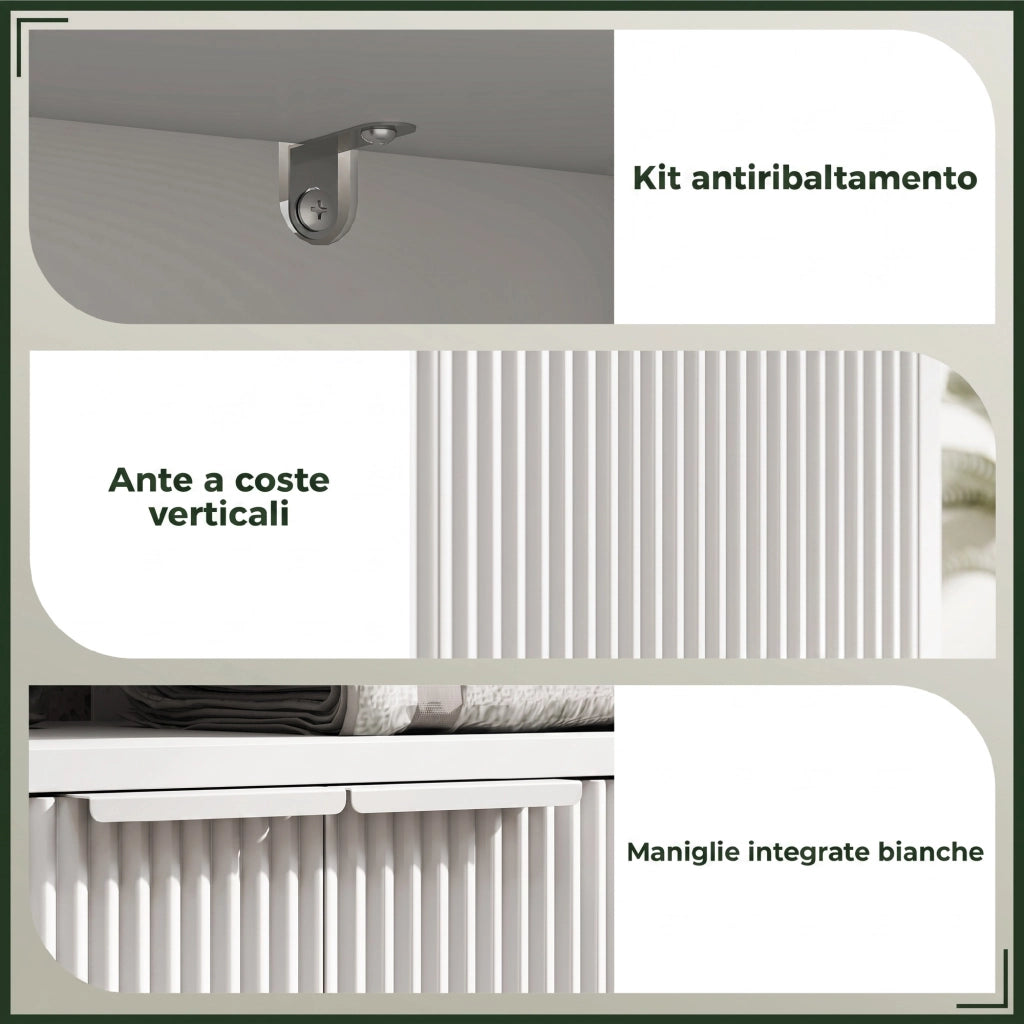 Mobile Sottolavabo Bagno con Ripiano Regolabile ¨C Xylo ¨C Legno Bianco 60x33x63 cm