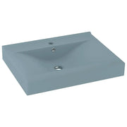Lavandino con Foro Rubinetto Azzurro Opaco 60x46 cm in Ceramica CFW5035146