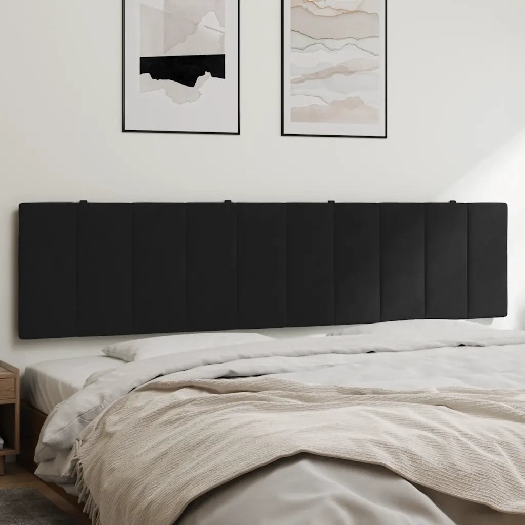 Cuscino Testiera-Cuscino per Testiera Hanko Nero 200 cm in Velluto