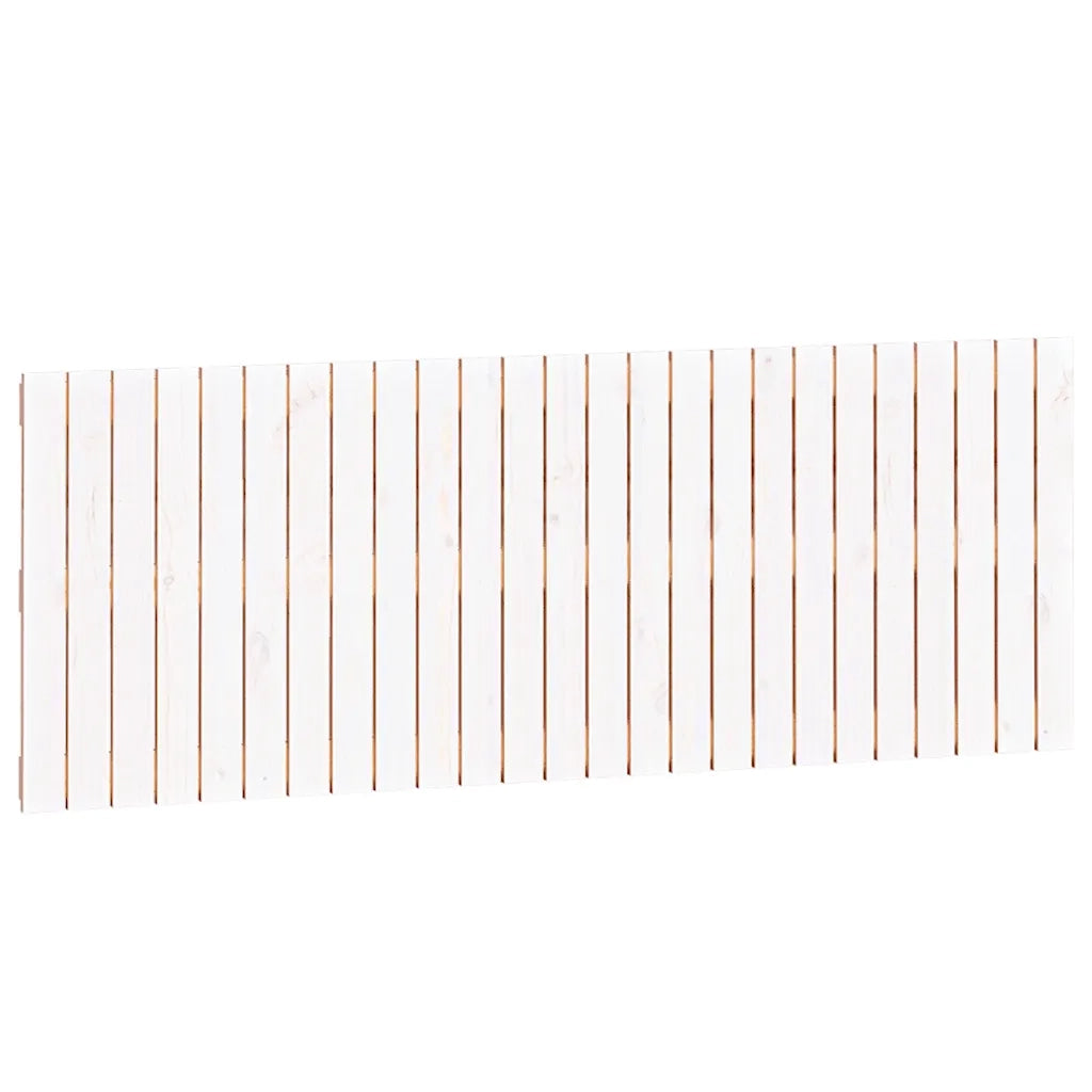 Testiera da Parete Bianca 159,5x3x60 cm Legno Massello di Pino 824849
