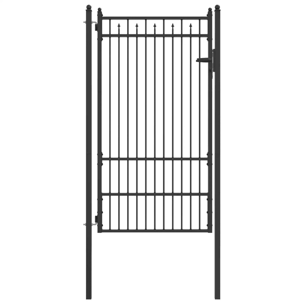 Cancello per recinzione HORST 100 x 175 cm Metallo Nero CFW8616216