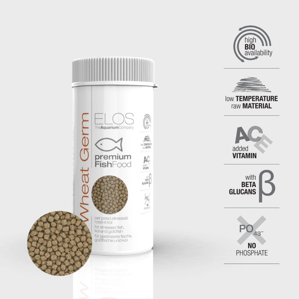 Elos Wheat Germ 60gr - Alimento in Granuli Formula Colorazione + Salute - Aquario dolce/marino