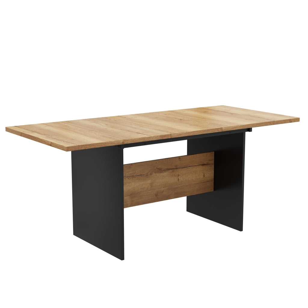 Tavolo da pranzo allungabile per 4-6 persone con piano estensibile e struttura in MDF per sala da pranzo; 180×80×75 cm