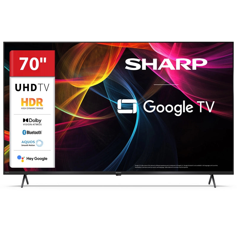 SHARP 70HL4265E - 70"" GOOGLE TV 4K LED - FRAMELESS - TV SAT CERTIFICATO - HDR - AUDIO HARMAN KARDON - BLACK - IT