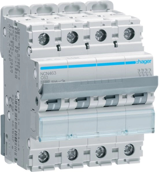 Automa 10KA 4P C 63A 4M - Ncn463