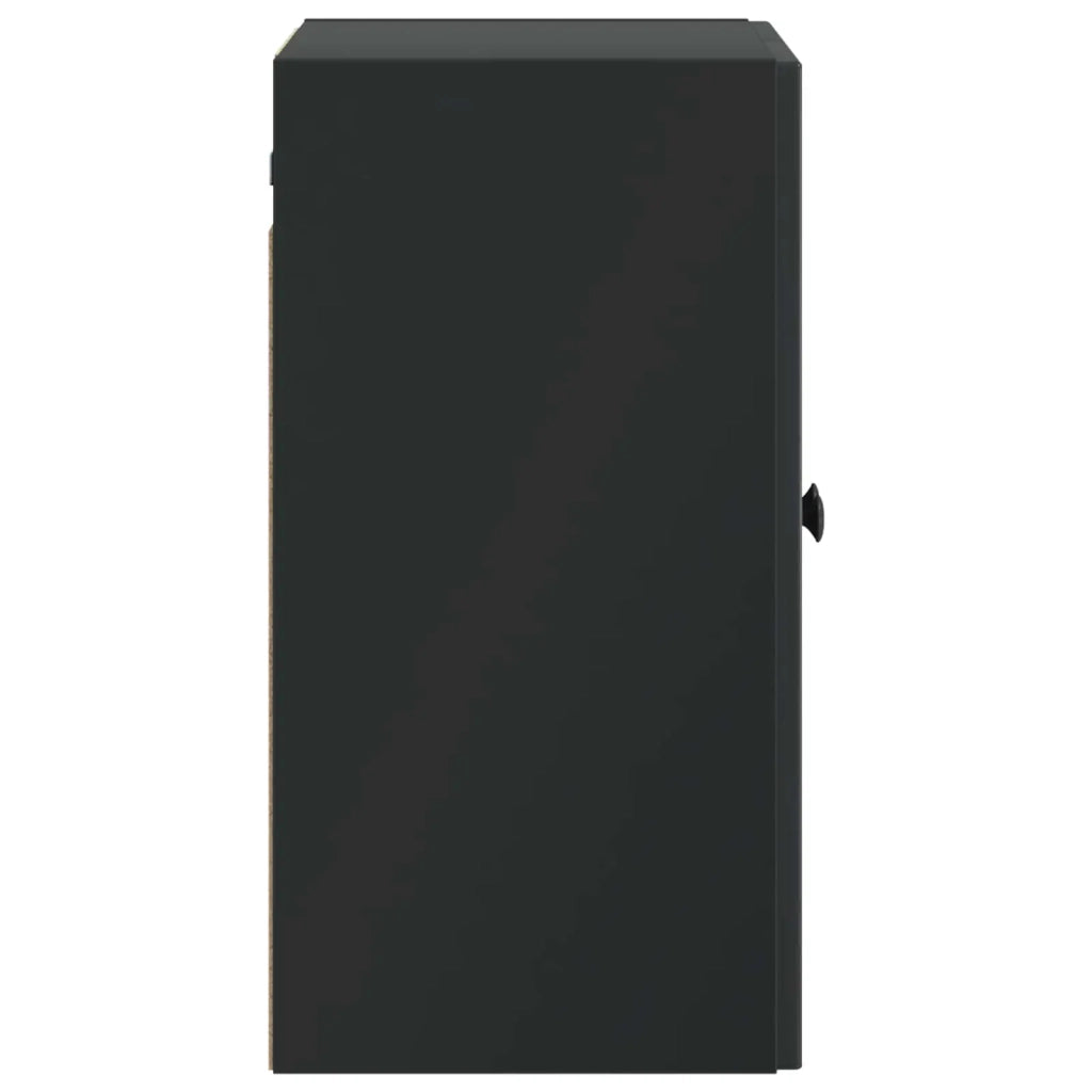Armadietto a Muro | Mobiletto a muro Nero 59 x 31 x 60 cm Legno ingegnerizzato