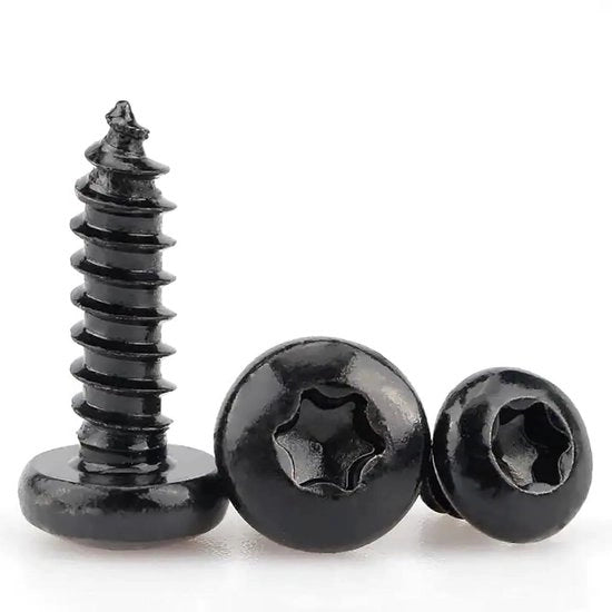 Viti in acciaio carbonio nero xilanato trattato, 10 mm, 100 pezzi