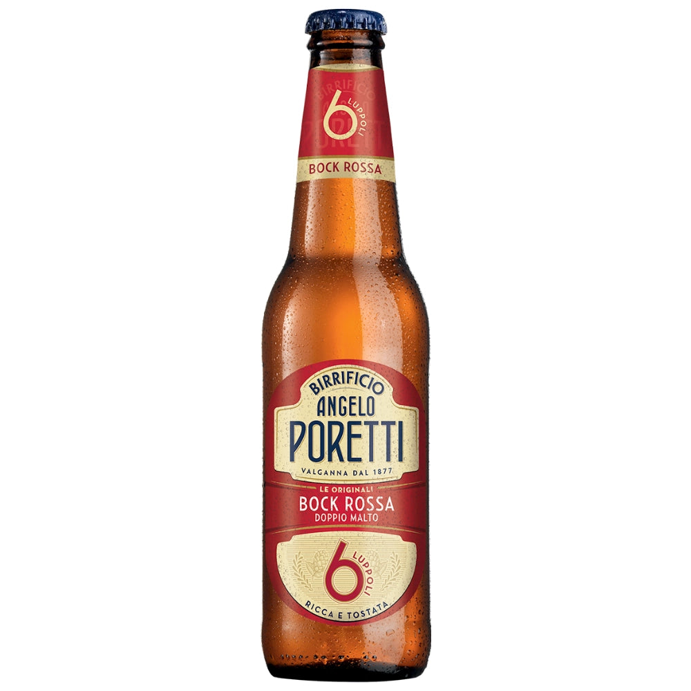 Birrificio angelo poretti birra 6 luppoli bock rossa 24 bottiglie da 33 cl