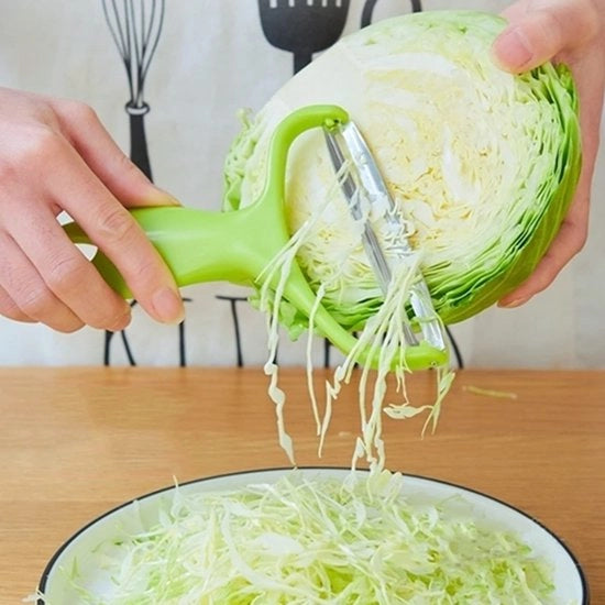 Due Pezzi di Frullatore per Verdure - Acciaio Inossidabile - Multifunzionale - Facile da Utilizzare - Maniglia Comoda - Per Frullare Frutta - Frullatore a Disco Singolo