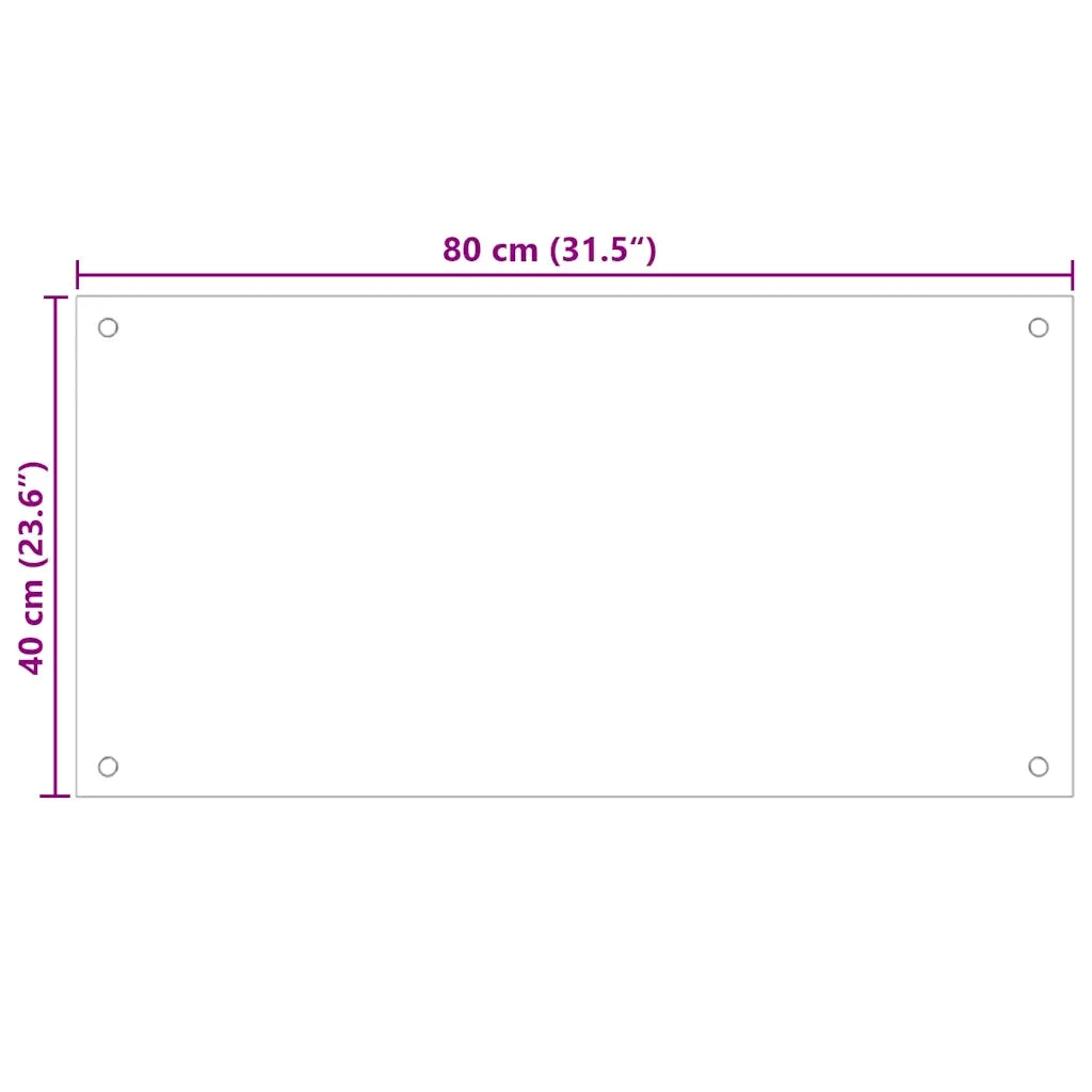 Paraschizzi per Cucina 2 pz Bianchi 80x40 cm in Vetro Temperato 3315786