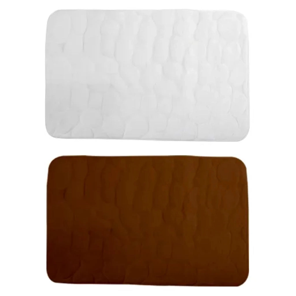 TAPPETINO DA BAGNO MODELLO GALETS CM.40X60  CHOCOLATE   Idroweb