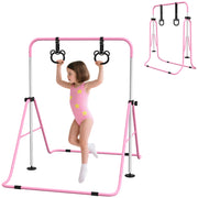 Barre orizzontale regolabile con anelli ginnici ¨C Minimal ¨C rosa