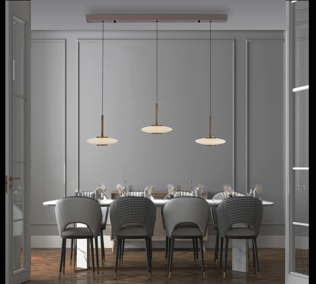 Sospensione moderna PURE VITRUM bronzo/bianco LED 10W Neuhaus