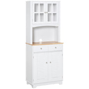 Mobile Buffet Dispensa ¨C Xylo ¨C Legno Bianco Stile Classico 68x39.5x170cm