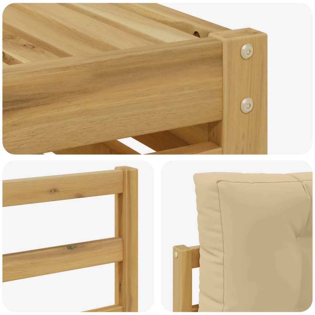 Set di divani da esterno 7 pz Bianco e Beige 3390828