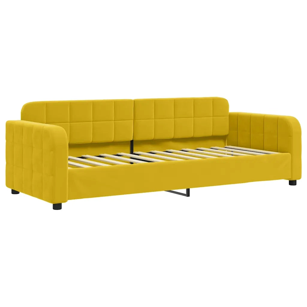 Letto da Giorno Giallo 80x200 cm in Velluto 354056