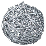 Palla decorazione midollino argento d24