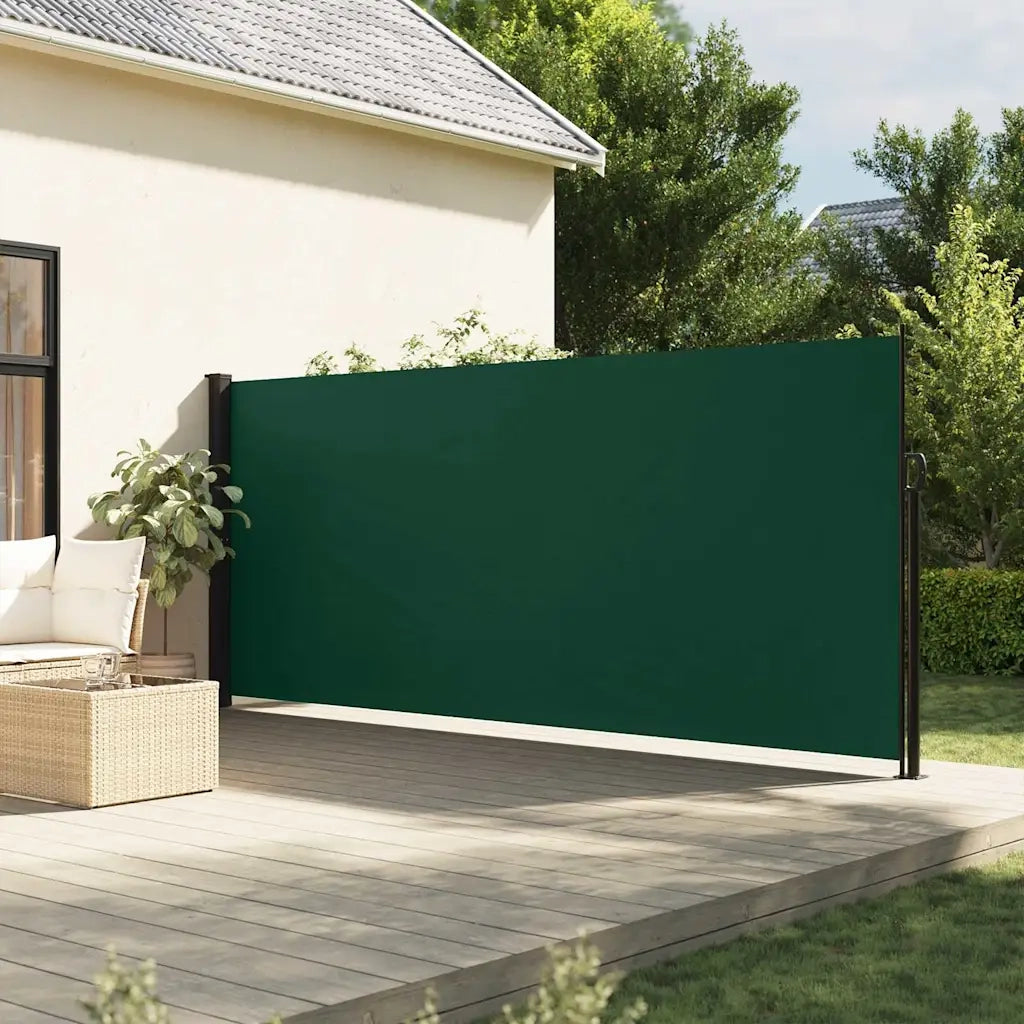 Tenda da Sole Laterale Retrattile-Tenda parasole per giardino Verde Scuro 180x300 cm