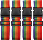 Cinture per valigie - Cinture per valigie pesanti - Cinture per valigie regolabili - Colori arcobaleno - Accessorio premium per la chiusura della valigia - Adatto per valigie - 2 pezzi