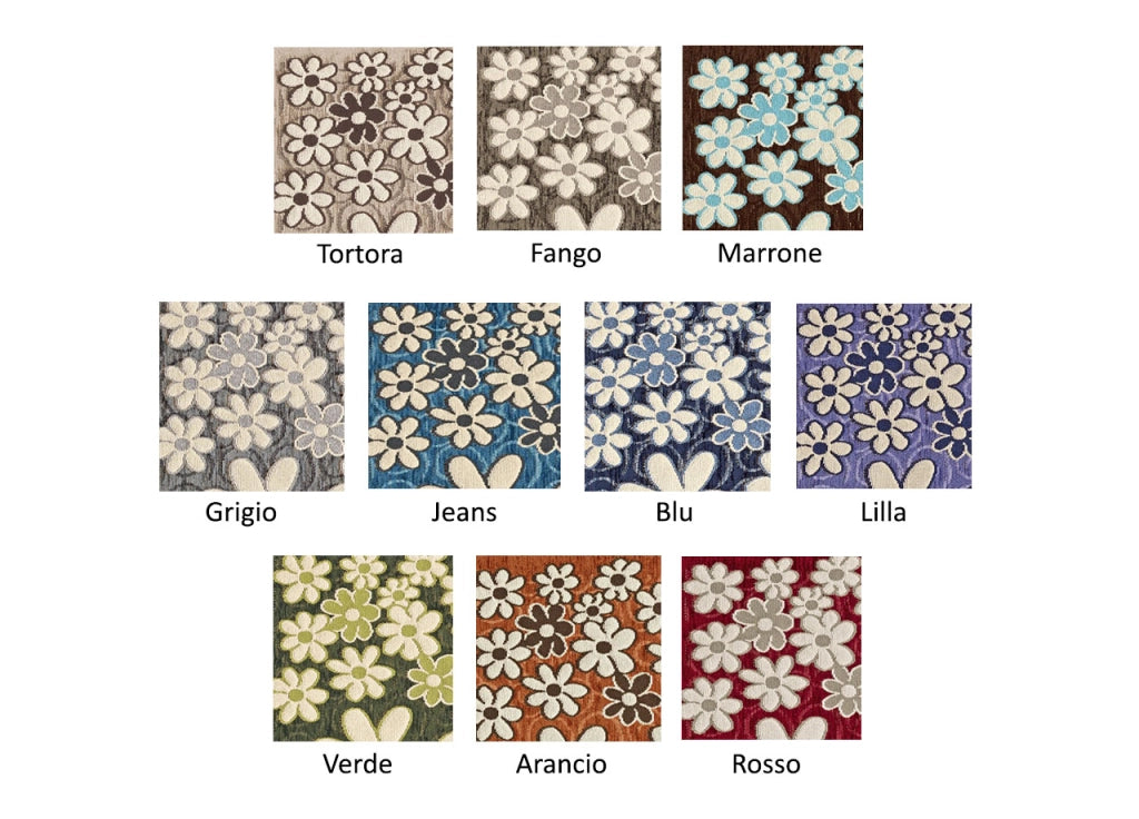 Copritavolo Tovaglia Salotto Cucina Disegno Margherite By Suardi - 140x210 - Blu